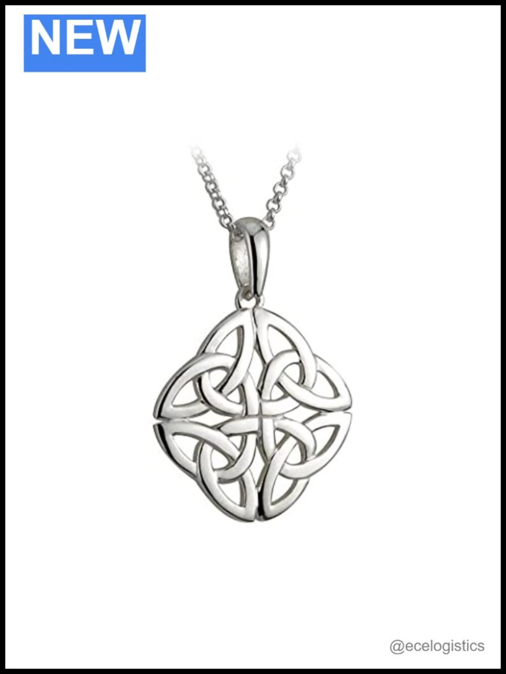 Sterling Silver Celtic Knot Pendant Necklace
